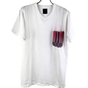 VISVIM(ビズビム) Check Pocket Cotton T Shirt (white)