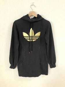 adidas アディダス　トレルフォイルプリントロンTシャツ　長袖Tシャツ　スポーツウェア　トレーニングウェア　古着　ブラック