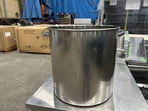 N-294 ステンレス寸胴　蓋なし　直径475mm高さ460mm 厨房機器 飲食店 店舗