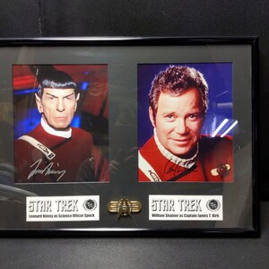 318　スタートレック 直筆サイン 　Leonard Nimoy as Science Officer Spock William Shatner as Captain James T.Kirk 米イベント当時品