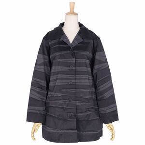 美品 プリーツプリーズ イッセイミヤケ PLEATS PLEASE ジャケット ボーダー プリーツ アウター レディース 3 cf02mn-rm05f08784