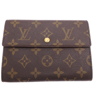 ［飯能本店］LOUIS VUITTON LV ルイ・ヴィトン ポルト トレゾール・エテュ パピエ M61202(廃番) 二つ折り財布 モノグラム DH84342