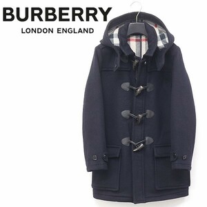 【T561】◆国内正規品 BURBERRY CHILDREN/バーバリー チルドレン 裏地ノバチェック柄 トグル釦 ウール ダッフル コート ネイビー 12Y 152cm