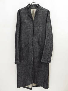 INAISCE LINEN COTTON HOOK LONG COAT 2 インアスカ リネン ホック コットン ロング コート アルチザン ブランド