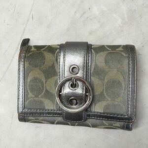 送料無料★COACH コーチ★二つ折り財布 レディース　財布★シルバー　ピンク　#60308samt