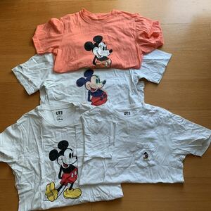 Tシャツ ユニクロ 半袖Tシャツ ディズニー ミッキーマウス Disney ミッキー 4枚セット まとめて M L