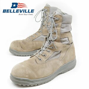 12W表記　30cm相当　Belleville　ベルビル　Combat Boots　コンバットブーツ　編み上げ　ゴアテックス　グリーンベージュ　24.4.22/P766