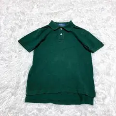 POLO ポロ ラルフローレン【7】コットンポロシャツ 刺繍ロゴ グリーン