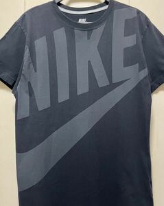 NIKE ナイキビッグロゴプリントTシャツ L黒