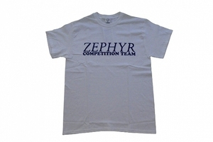 JB即決 ZEPHYR COMPETITION TEAM LOGO FRONT HIT ゼファー　＃１ フロントチームコンペロゴTシャツ ホワイト 白x紺プリント XLサイズ 新品