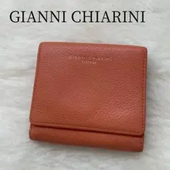 GIANNI CHIARINI 財布 三つ折り レディース オレンジ イタリア製