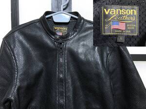 バンソン パンチングレザー シングル ライダース ジャケット USA製 / VANSON Riders Jacket 皮 革 バイクウエア アメリカ製