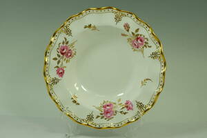 レア！ ロイヤルクラウンダービー ロイヤルピンクストンローズ スーププレート 20cm Royal Pinxton Roses ROYAL CROWN DERBY