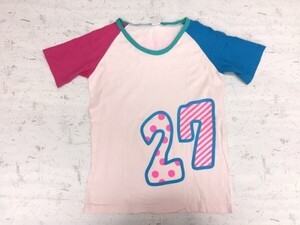 27時間テレビ 2013 マツコデラックス 女芸人 イラストプリント 半袖Tシャツ レディース コットン100% S ピンク 青