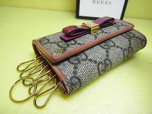 ★★ 良好＆良品！！★★【 GUCCI！ 】グッチ GG PVC レザー キーケース 箱 ★★MADE IN ITALY★★