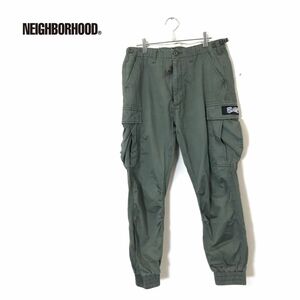 1O1643-N◆ NHIZ plus NEIGHBORHOOD ネイバーフッド カーゴパンツ ジョガー マルチポケット◆ sizeM カーキ コットン100