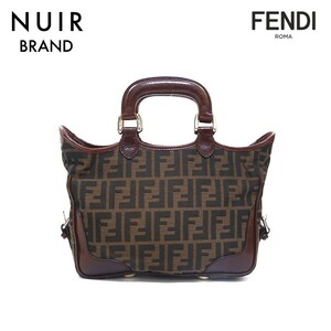 フェンディ FENDI ハンドバッグ ズッカ ブラウン