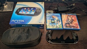 PS Vita Wi-Fiモデル ブラック みんなのゴルフ6 フォトカノ　メモリーカード8GB ポーチセット 箱付き