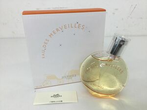 ●営SA078-60 HERMES エルメス オードトワレ オーデメルヴェイユ EAU DES MERVEILLES オードトワレ EDT 香水 ほぼ満量 元箱付き 50ml /u