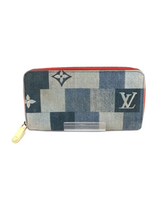 LOUIS VUITTON◆LOUIS VUITTON/ルイヴィトン/M44938/長財布/羊革/デニム/パッチワーク/ジッピー