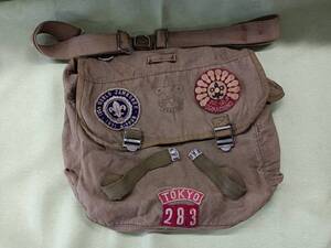 QAZ13709★希少！当時物　ボーイスカウト バッグ　1971年　13th World JAMBOREE 日本連盟 そなえよつねに ワッペン付き