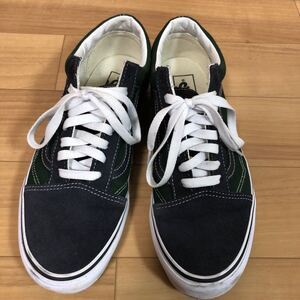 VANS OLD SKOOL 27cm バンズ オールドスクール 27.0 US9 紺ｘ緑 ネイビーｘグリーン NAVY VNOA5JMI1T8