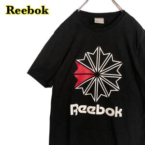 Reebok リーボック　半袖Tシャツ　プリントTシャツ　黒　レディース　Mサイズ　【AY0833】