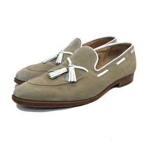 CROCKETT&JONES × Beams f クロケット&ジョーンズ ビームスエフ 別注 ALDERNEY タッセルローファー ドレスシューズ 靴 スウェード 81/2E