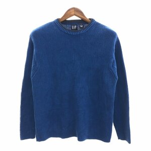 GAP ギャップ コットン ニット セーター カジュアル ブルー (メンズ S) 中古 古着 Q0828