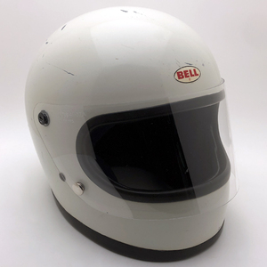 送料無料 BHVシールド付 BELL STAR II WHITE 59cm/ビンテージヘルメット白ベルスター2オンロードフルフェイス族ヘル国産旧車會madmax60s70s