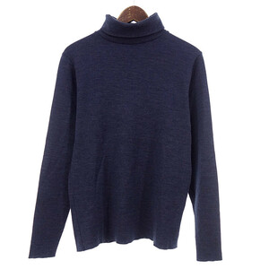 WJK fine wool turtle タートルネックカットソー ネイビー ネイビー サイズ メンズL