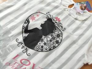 新品タグ付【アナと雪の女王】チュールレース半袖Ｔシャツ　160