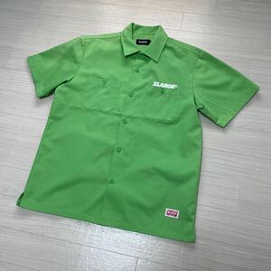 X-LARGE エクストララージ OG WORK SHIRT 半袖シャツ グリーン色 メンズ サイズM 美品