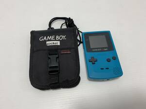 16/119☆Nintendo　GAME BOY　COLOR　ゲームボーイカラー　ブルー　CGB-001　ゲームボーイポケットのケース付　写真追加有☆C1