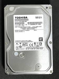 【送料無料】 ★ 1TB ★　TOSHIBA / DT01ABA100V 【使用時間：9781 ｈ】良品　AVコマンド対応　3.5インチ内蔵 HDD SATA 東芝 [管理■MLPS]