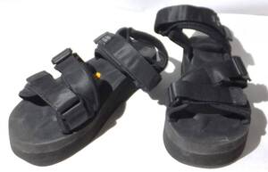 vibram SUICOKE スイコック サンダル 黒 US8 (26cm) ★Mw1800