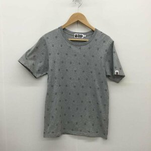 A BATHING APE S アベイシングエイプ Tシャツ 半袖 ドット柄　猿顔 T Shirt 灰 / グレー / 10089485