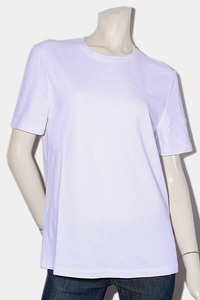 ZARA ザラ HEAVY WEIGHT ヘビーウェイト クルーネック Tシャツ カットソー S WHITE ホワイト /◆☆ レディース