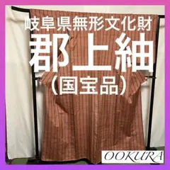 ☘️早い者勝ち☘️【国宝品】●岐阜県無形文化財【郡上紬】●幻の紬●草木染●紬●着物