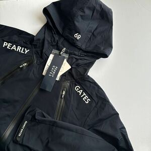 6/XL 新品/PEARLY GATES/パーリーゲイツ/メンズ/秋冬/高機能/ストレッチブルゾン/かっこいい/フード付きフルジップジャケット/ネイビー　紺