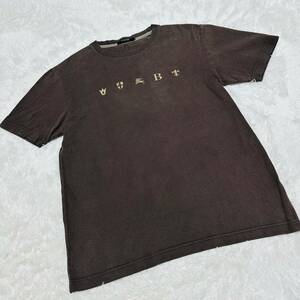 BURBERRY BLACK LABEL バーバリー カットソー Tシャツ フロントロゴ バックプリント 半袖 トップス クルーネック サイズ2 M相当 ブラウン