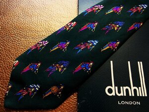 ★良品★3R00149【dunhill】ダンヒル「人 旗 dロゴ 柄」ネクタイ