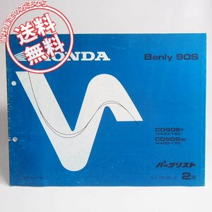 ネコポス送料無料2版Benily90Sベンリィ90SパーツリストHA03-160/HA03-170ホンダCD90ST/CD90SW