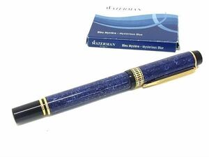 1円 ■美品■ WATERMAN ウォーターマン ルマン100 ペン先 18K 18金 万年筆 筆記用具 文房具 ステーショナリー ネイビー系 FC6841