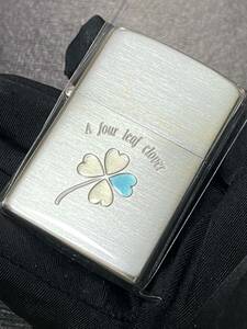 zippo 四つ葉のクローバー 特殊加工 シルバー 希少モデル 2007年製 A four leaf clover シルバーインナー 2007年製