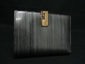 1円 GUCCI グッチ 035 3662 1961 0 パテントレザー 二つ折り 財布 ウォレット 小銭入れ 札入れ メンズ レディース グレー系 FG3516