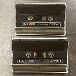 0196T TDK SA-X C 46 60分 ハイポジ 2本 カセットテープ/Two TDK SA-X C 46 60 Type II High Position Audio Cassette