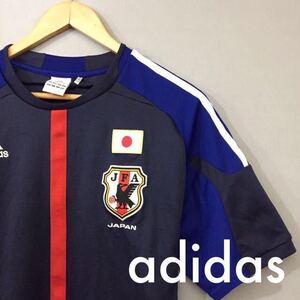アディダス adidas サッカー 日本代表 2012-13 ユニフォーム ロゴ プリント メンズ Oサイズ ネイビー ～▽