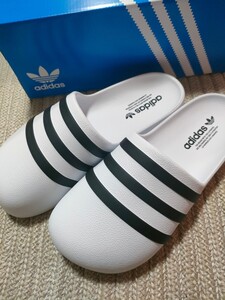 新品 adidas adiFOM アディレッタ サンダル 28.5cm ホワイト 白 メンズ アディダス オリジナルス 3本ライン