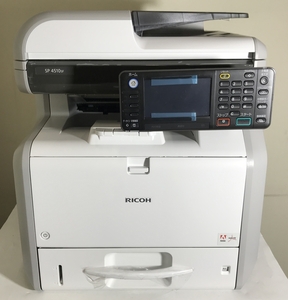 【埼玉発】【RICOH】A4モノクロレーザー複合機　SP4510sf　★カウンター15枚 !極少!★動作確認済★　(11-3530)